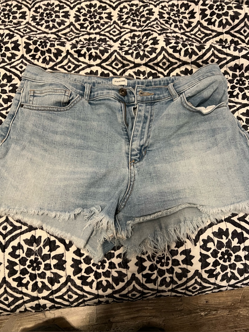 Sneak Peek Light Blue Denim Shorts